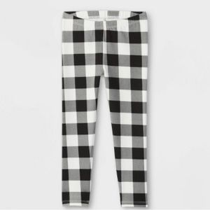 Cat and jack pants/leggings black and cream buffalo size 3t soft cotton girls